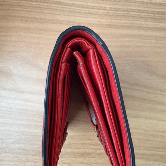 Michael Kors Scarlet Leather Wallet with Gold Accent - Picture 3 of 11